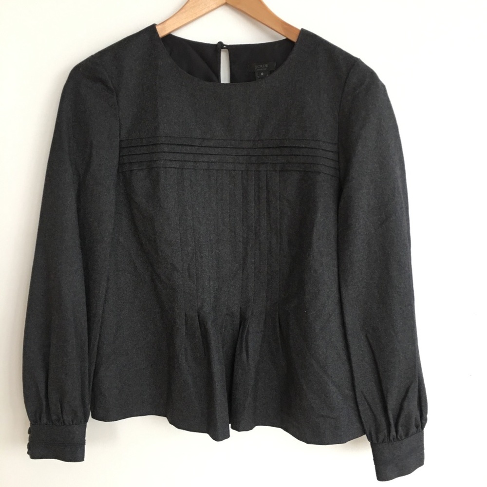 JCrew: Wool Blouse with Silk Lining